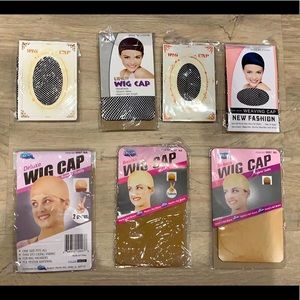 9 assorted unopened wig caps